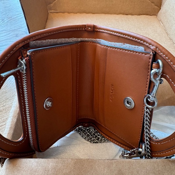 Coach signature crystal print mini bag, clutch, wallet with chain - Picture 3 of 5